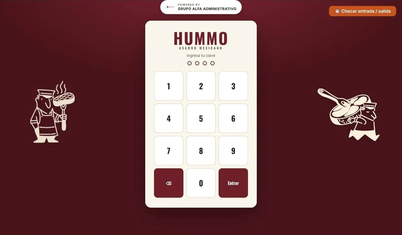 Entrada con clave y checador
